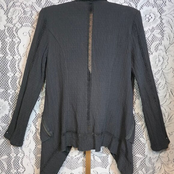 Michael Farrell High Low Boho Style Cardigan L - Picture 8 of 14